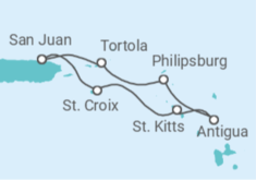 Itinerario del Crucero Islas Vírgenes - Reino Unido, Saint Maarten, Antigua Y Barbuda, San Cristóbal Y Nieves - Royal Caribbean
