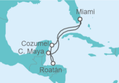 Itinerario del Crucero Honduras, México - Royal Caribbean