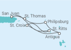 Itinerario del Crucero Islas Vírgenes - Eeuu, Saint Maarten, Antigua Y Barbuda, San Cristóbal Y Nieves - Royal Caribbean