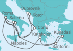 Itinerario del Crucero Italia, Grecia, Turquía, Croacia, Montenegro - Princess Cruises