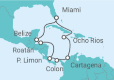 Itinerario del Crucero Jamaica, Colombia, Panamá, Costa Rica, Honduras, Belice - MSC Cruceros