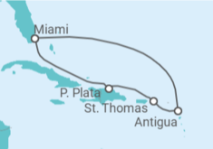 Itinerario del Crucero Antigua Y Barbuda, Islas Vírgenes - Eeuu - MSC Cruceros