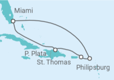 Itinerario del Crucero Saint Maarten, Islas Vírgenes - Eeuu - MSC Cruceros