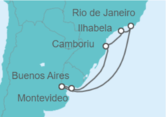 Itinerario del Crucero Uruguay, Brasil - Costa Cruceros