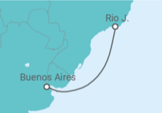 Itinerario del Crucero Argentina - Costa Cruceros