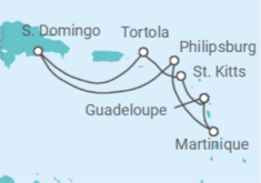 Itinerario del Crucero Saint Maarten, Martinica, Guadalupe, San Cristóbal Y Nieves, Islas Vírgenes - Reino Unido - Costa Cruceros