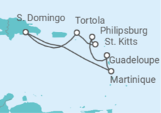 Itinerario del Crucero Saint Maarten, San Cristóbal Y Nieves, Islas Vírgenes - Reino Unido, República Dominicana, Martin... - Costa Cruceros