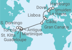 Itinerario del Crucero desde Hamburgo (Alemania) a Santo Domingo (Rep. Dominicana) - Costa Cruceros