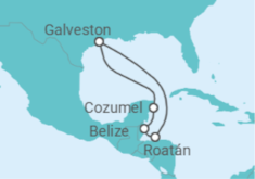 Itinerario del Crucero México, Belice, Honduras - Carnival