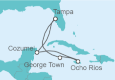 Itinerario del Crucero Islas Caimán, Jamaica, México - Carnival