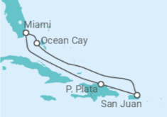 Itinerario del Crucero Isla Privada en Bahamas, Puerto Rico y Rep. Dominicana  - MSC Cruceros