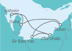 Itinerario del Crucero Emiratos Arabes, Qatar - MSC Cruceros