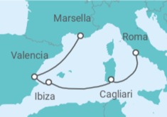 Itinerario del Crucero España, Italia - MSC Cruceros