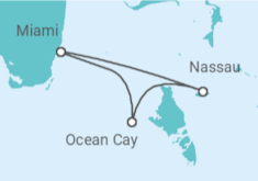 Itinerario del Crucero Bahamas, USA - MSC Cruceros