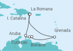 Itinerario del Crucero Aruba, Curaçao, Bonaire, San Eustaquio y Saba - MSC Cruceros