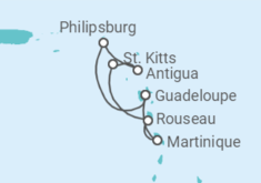Itinerario del Crucero Saint Maarten, Antigua Y Barbuda, San Cristóbal Y Nieves, Martinica - MSC Cruceros