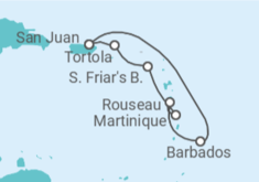 Itinerario del Crucero Islas Vírgenes - Reino Unido, Martinica, Barbados - Princess Cruises