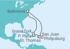 Itinerario del Crucero Bahamas, Puerto Rico, Saint Maarten, Islas Vírgenes - Eeuu - Royal Caribbean