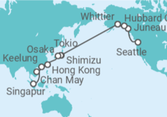 Itinerario del Crucero desde Seattle (EE.UU.)  a Singapur - Princess Cruises
