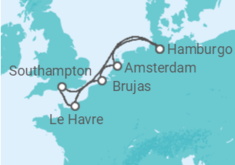 Itinerario del Crucero Bélgica, Holanda, Alemania, Reino Unido - MSC Cruceros