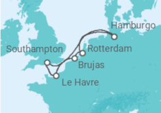 Itinerario del Crucero Alemania, Reino Unido, Francia, Bélgica - MSC Cruceros