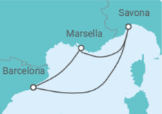 Itinerario del Crucero España, Francia - Costa Cruceros