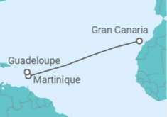 Itinerario del Crucero Martinica - Costa Cruceros