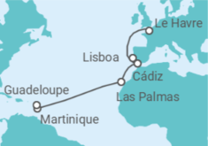 Itinerario del Crucero Portugal, España, Martinica - Costa Cruceros