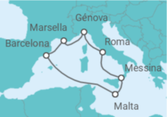 Itinerario del Crucero Malta, España, Francia, Italia - MSC Cruceros