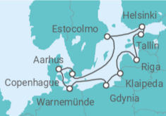 Itinerario del Crucero Polonia, Lituania, Letonia, Estonia, Finlandia, Suecia, Dinamarca - MSC Cruceros