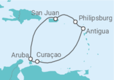 Itinerario del Crucero Noches del Caribe Sur y Aruba - Virgin Voyages