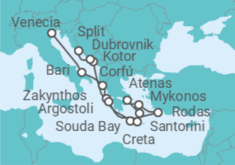 Itinerario del Crucero desde Venecia (Italia)  a Split (Croacia) - Costa Cruceros