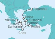 Itinerario del Crucero desde Atenas (Grecia) a Estambul (Turquía) - Azamara Club Cruises