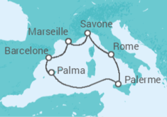 Itinerario del Crucero Vuelta al mundo - Costa Cruceros