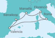 Itinerario del Crucero España, Francia, Italia - MSC Cruceros