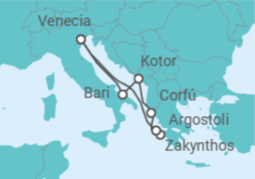 Itinerario del Crucero Italia, Montenegro, Grecia - Costa Cruceros