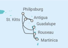 Itinerario del Crucero Guadalupe, Saint Maarten, Antigua Y Barbuda, San Cristóbal Y Nieves - MSC Cruceros