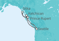 Itinerario del Crucero Alaska: Pasaje Interior y Fiordos Glaciares - Virgin Voyages