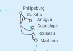 Itinerario del Crucero Saint Maarten, Antigua Y Barbuda, San Cristóbal Y Nieves, Martinica - MSC Cruceros