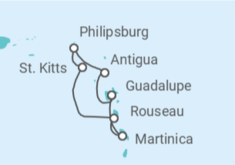 Itinerario del Crucero Antigua Y Barbuda, Saint Maarten, San Cristóbal Y Nieves, Martinica - MSC Cruceros