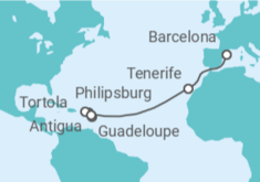 Itinerario del Crucero Saint Maarten, Islas Vírgenes - Reino Unido, Antigua Y Barbuda, España - MSC Cruceros