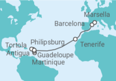 Itinerario del Crucero Guadalupe, Saint Maarten, Islas Vírgenes - Reino Unido, Antigua Y Barbuda, España - MSC Cruceros