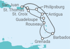 Itinerario del Crucero Islas Vírgenes - Eeuu, Saint Maarten, Antigua Y Barbuda, Santa Lucía, Barbados, Puerto Rico, Guad... - Princess Cruises