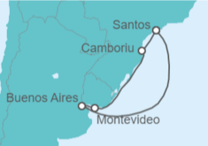 Itinerario del Crucero Brasil, Uruguay, Argentina - MSC Cruceros