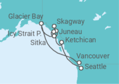Itinerario del Crucero Alaska - Princess Cruises