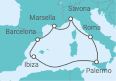 Itinerario del Crucero España, Italia, Francia - Costa Cruceros