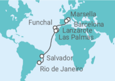 Itinerario del Crucero España, Portugal, Brasil - MSC Cruceros