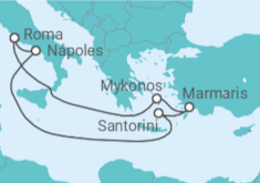 Itinerario del Crucero Grecia, Turquía, Italia - MSC Cruceros