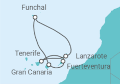 Itinerario del Crucero Islas Canarias - Costa Cruceros