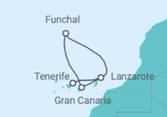 Itinerario del Crucero Islas Canarias - Costa Cruceros